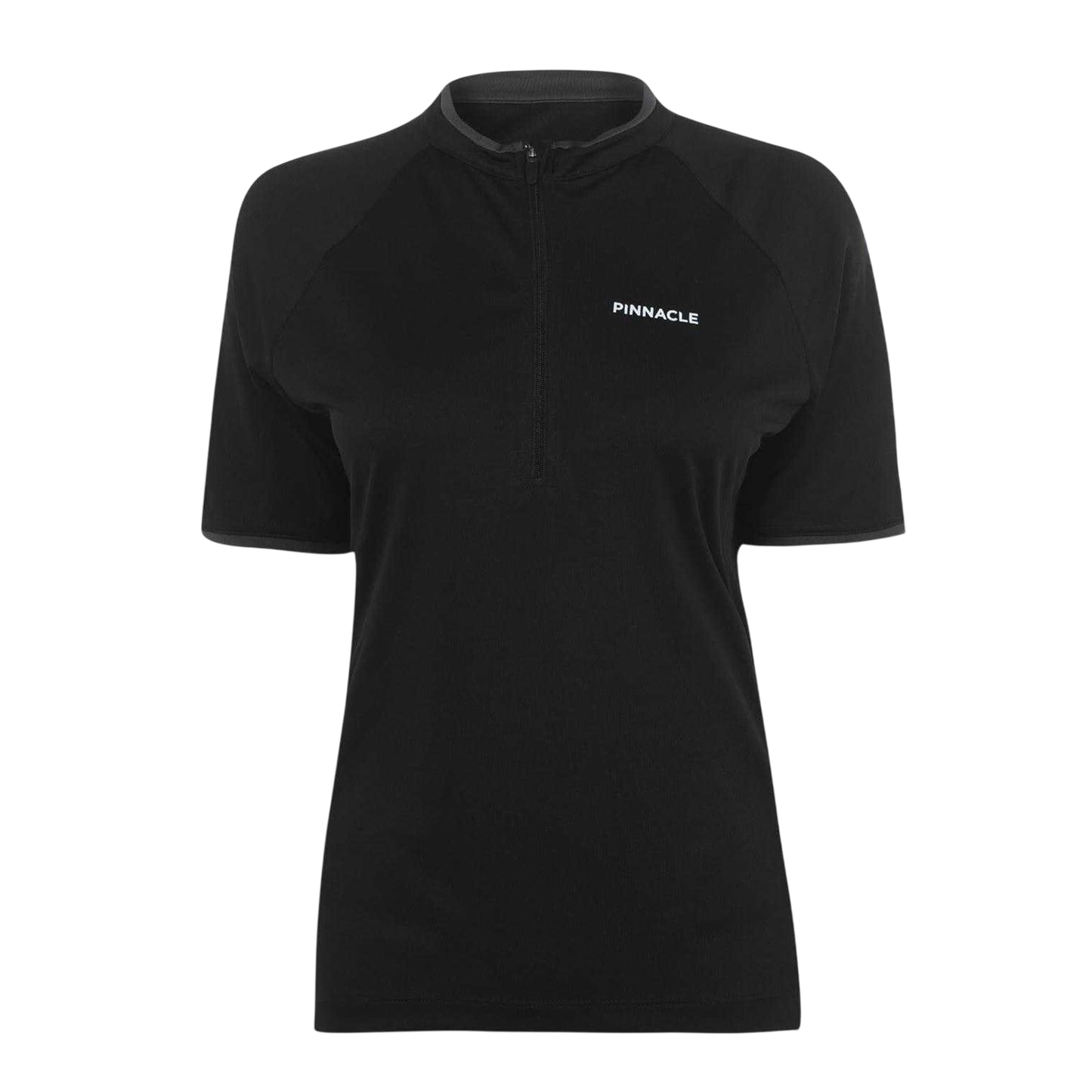 Black - Front - Pinnacle Womens-Ladies Half Zip Short-Sleeved Cycling Jersey
