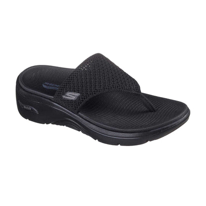 Black - Lifestyle - Skechers Womens-Ladies Go Walk Arch Fit 2.0 Knitted Flat Sandals