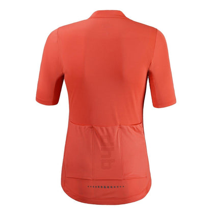 Hot Coral - Back - dhb Womens-Ladies Moda 2.0 Short-Sleeved Cycling Jersey