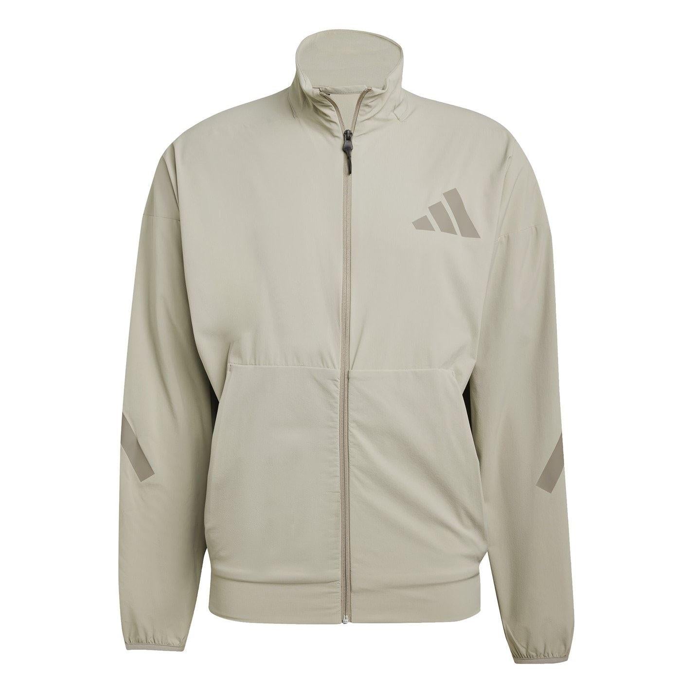 Putty - Front - Adidas Mens Z.N.E. Logo Loose Track Jacket