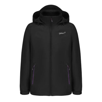 Black-Purple - Front - Gelert Womens-Ladies Horizon Waterproof Jacket