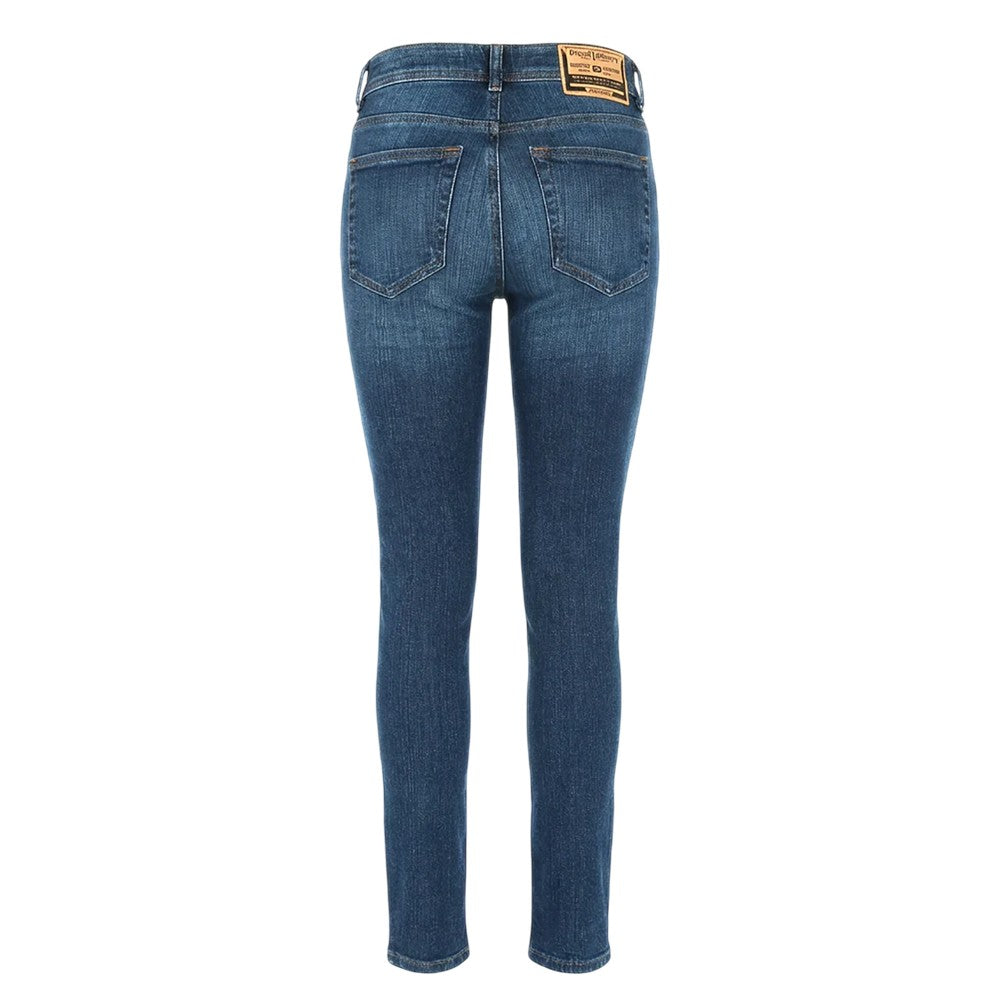 Blue Denim - Back - Diesel Childrens-Kids Cotton Blend 5 Pockets Straight Jeans