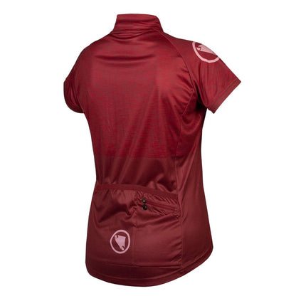 Cocoa - Back - Endura Womens-Ladies Hummvee Ray II Short-Sleeved Cycling Jersey