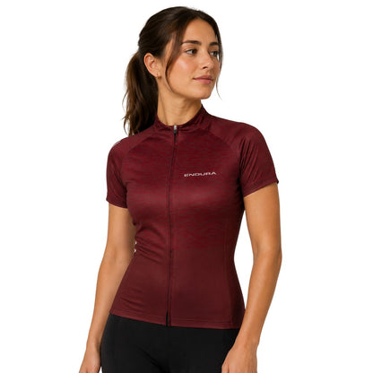 Cocoa - Side - Endura Womens-Ladies Hummvee Ray II Short-Sleeved Cycling Jersey