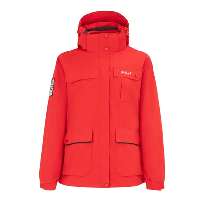 Red - Front - Gelert Womens-Ladies Windproof 3 in 1 Waterproof Jacket
