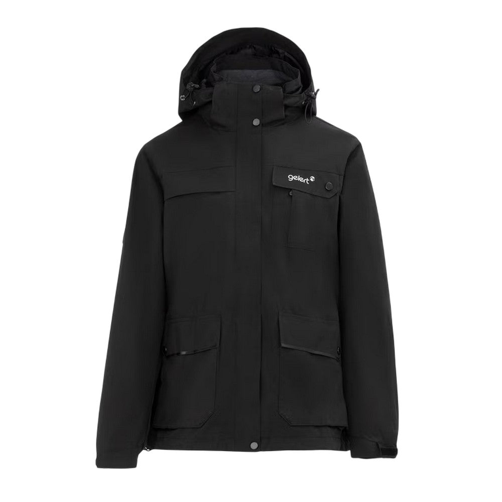Black - Front - Gelert Womens-Ladies Windproof 3 in 1 Waterproof Jacket