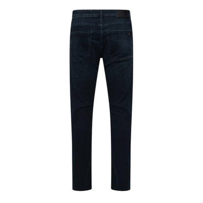 Dark Blue - Back - Boss Mens Delaware Dark Wash Slim Jeans