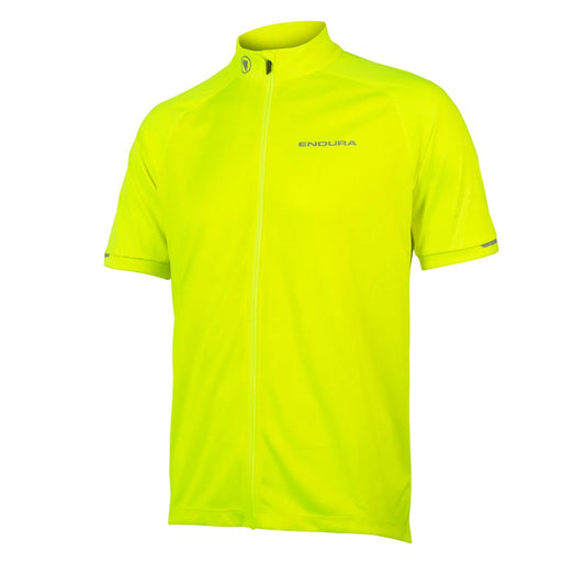 Hi Vis Yellow - Front - Endura Mens Xtract II Short-Sleeved Cycling Jersey