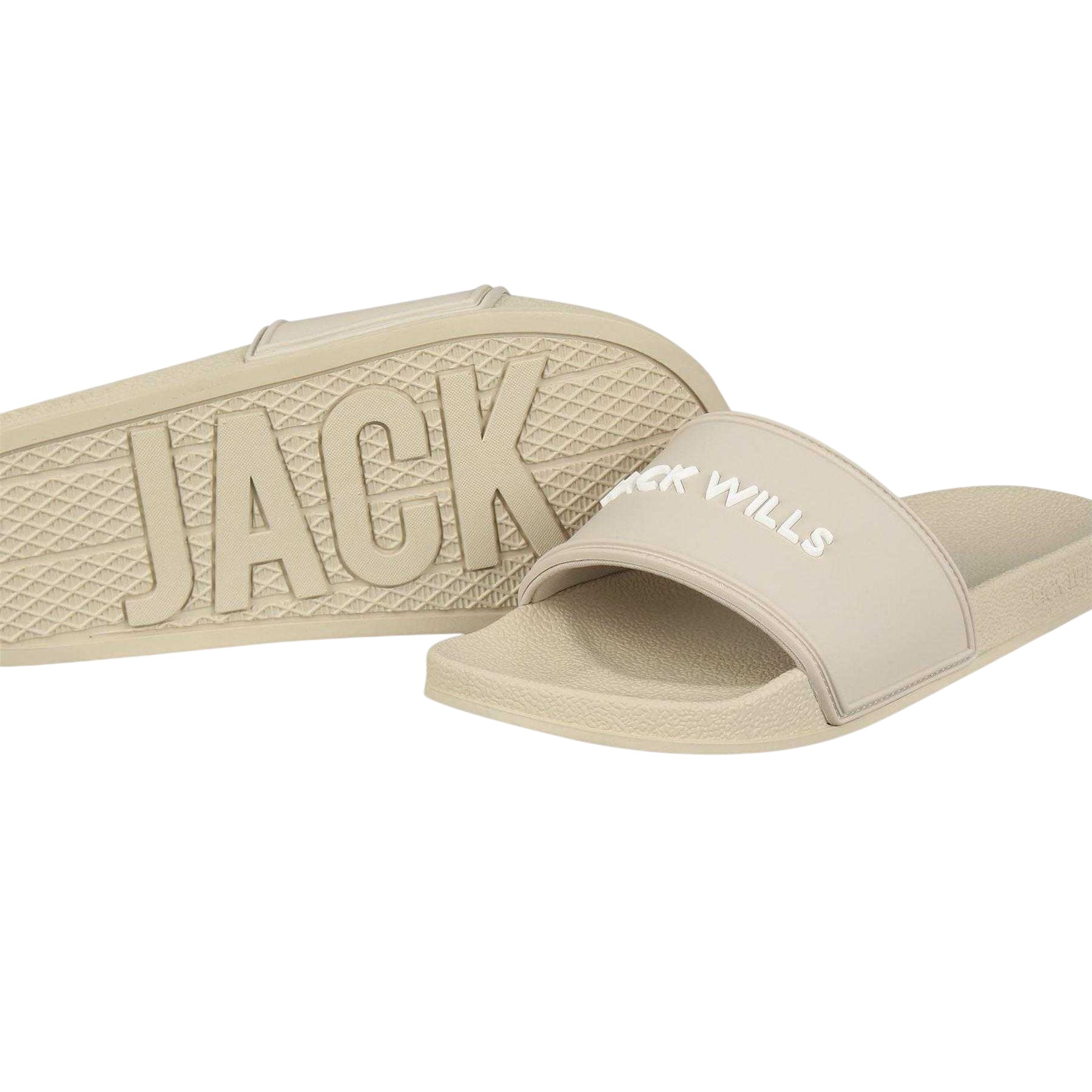 Off White - Side - Jack Wills Mens Logo Sliders