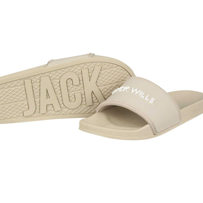Off White - Side - Jack Wills Mens Logo Sliders