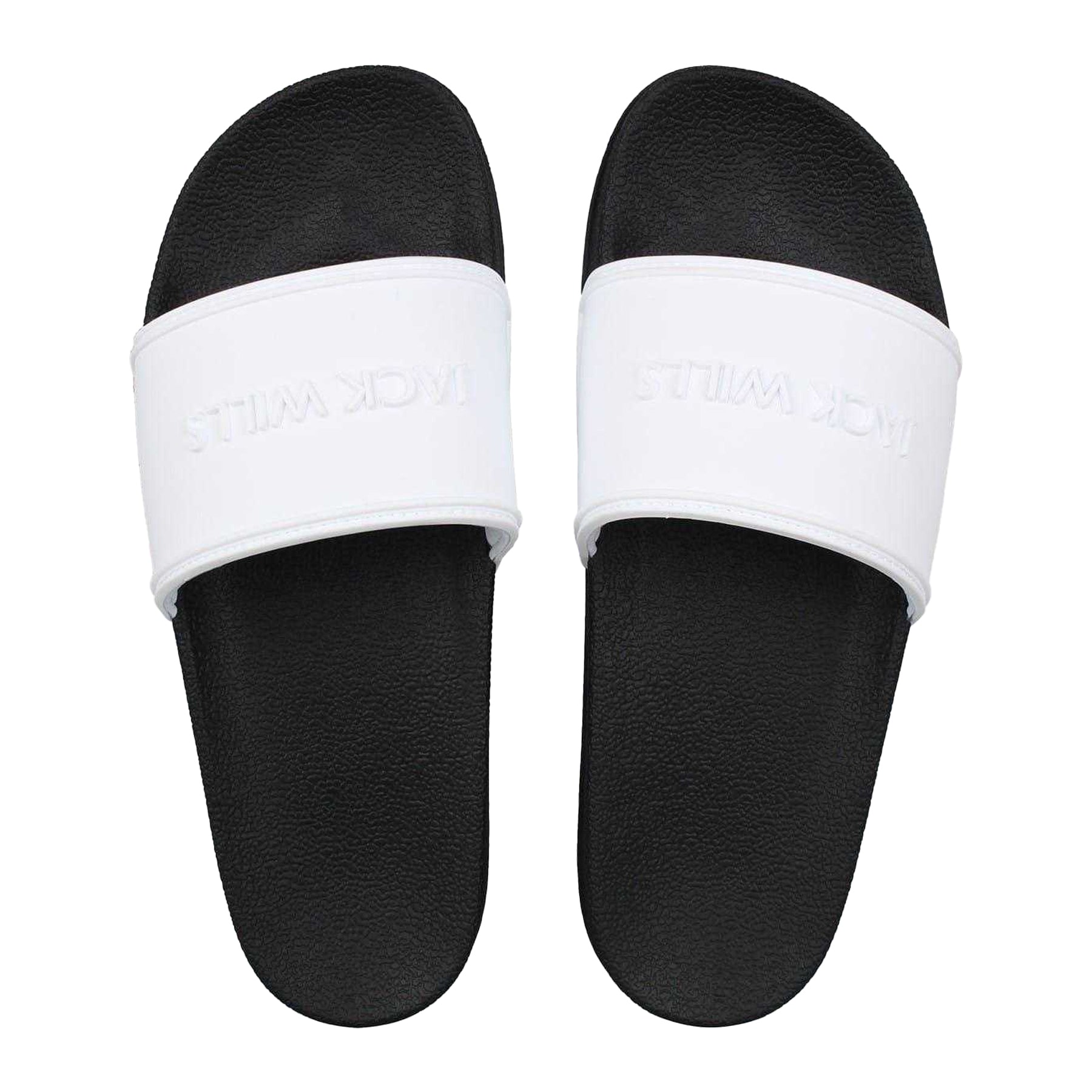 White-Black - Lifestyle - Jack Wills Mens Logo Sliders