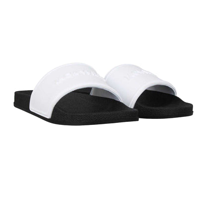 White-Black - Pack Shot - Jack Wills Mens Logo Sliders