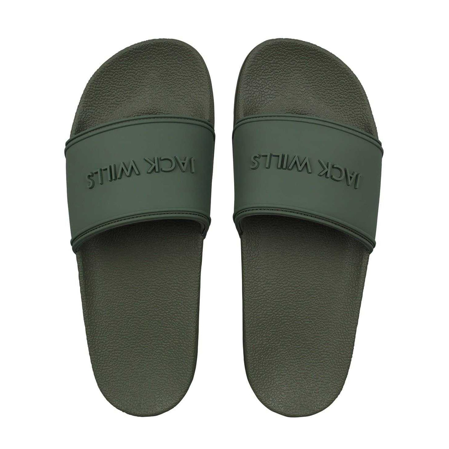 Khaki Green - Lifestyle - Jack Wills Mens Logo Sliders