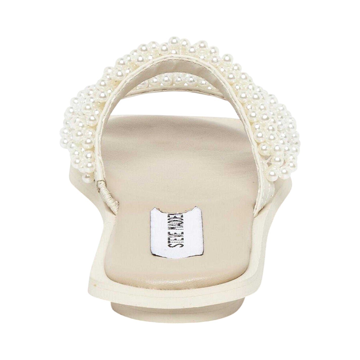 Off White - Back - Steve Madden Childrens-Kids Pearl Flat Strap