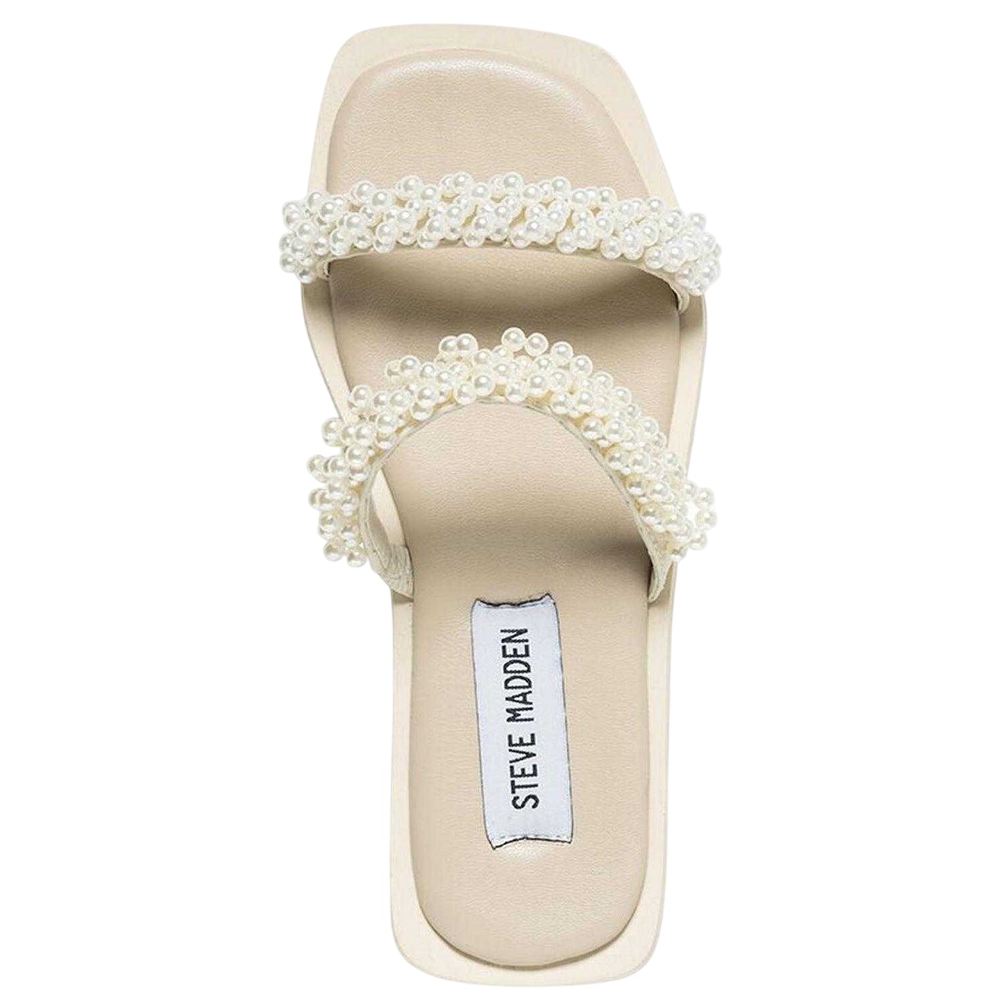 Off White - Side - Steve Madden Childrens-Kids Pearl Flat Strap