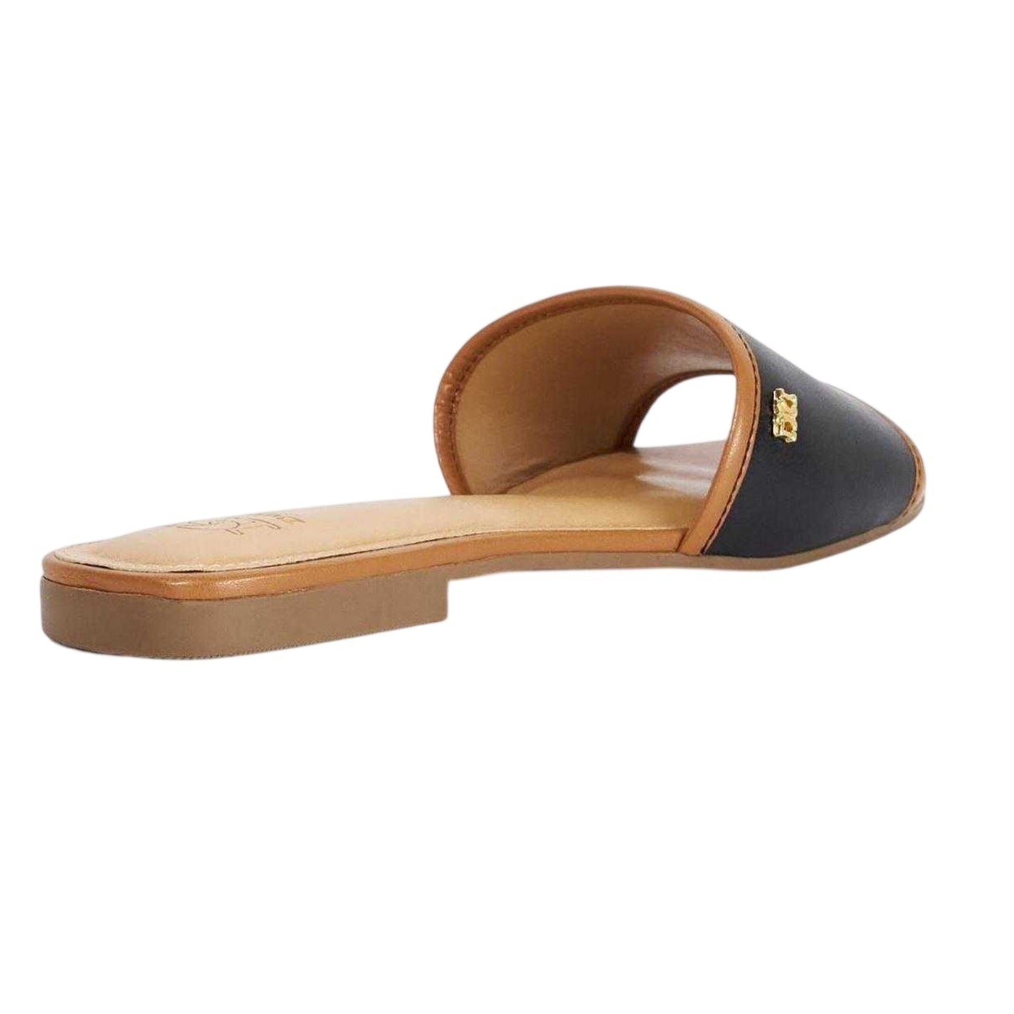 Black - Back - Dune London Womens-Ladies Laras Minimalist Leather Flat Sandals