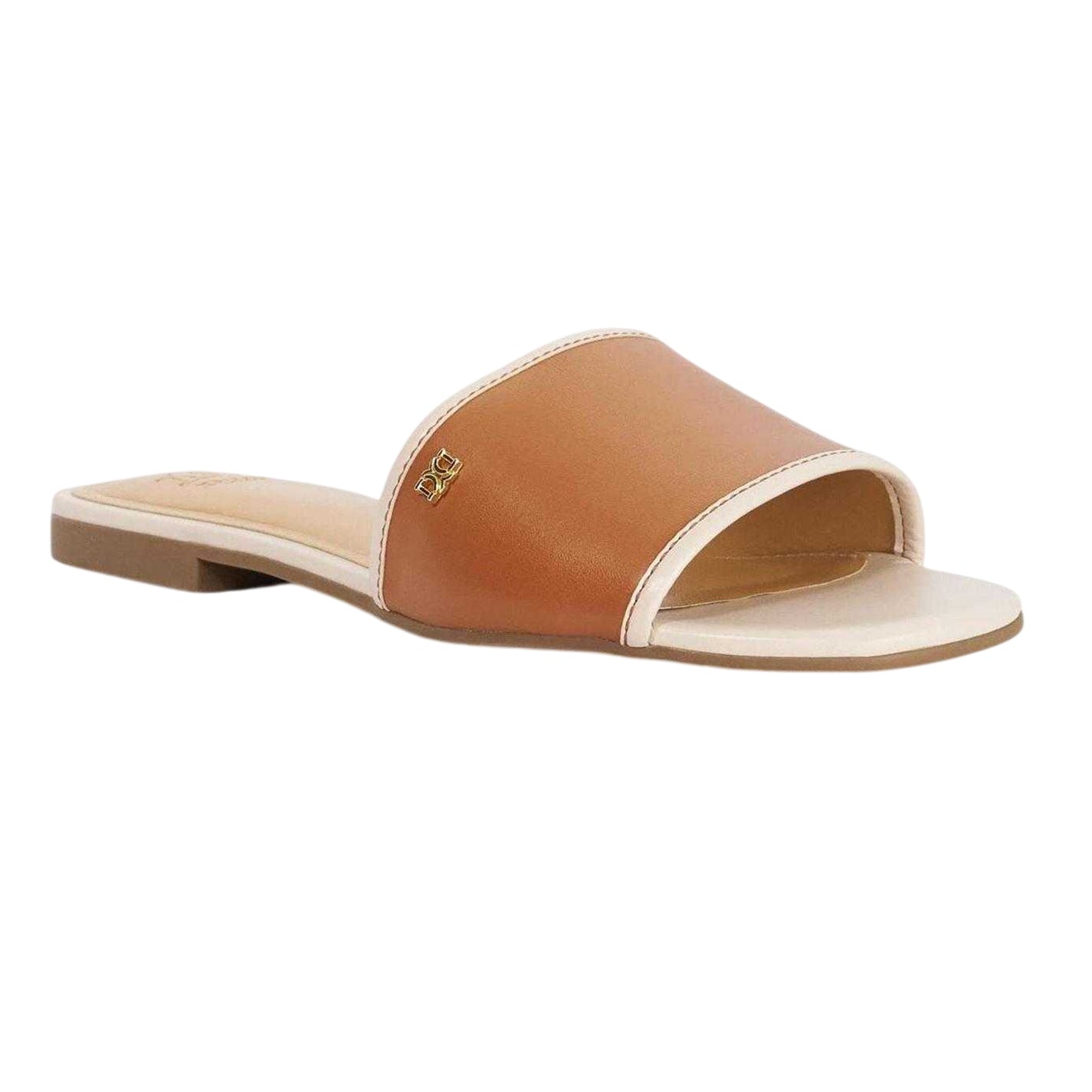 Tan - Lifestyle - Dune London Womens-Ladies Laras Minimalist Leather Flat Sandals