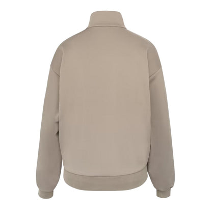 Light Brown - Back - USA Pro Womens-Ladies Striped Track Top