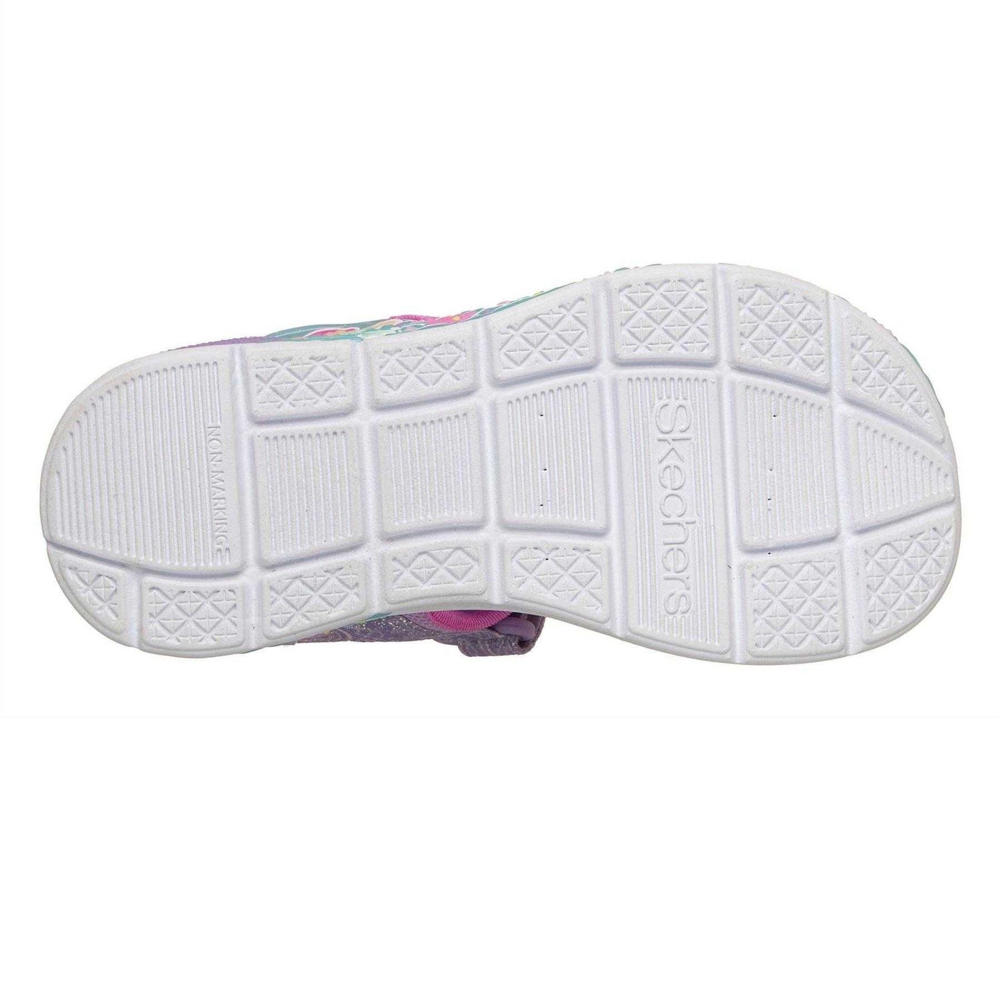 Lavender-Multicoloured - Back - Skechers Girls Flat Sandals