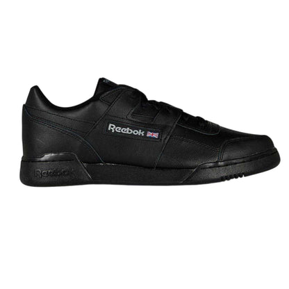 Black - Front - Reebok Mens Workout Plus Leather Trainers