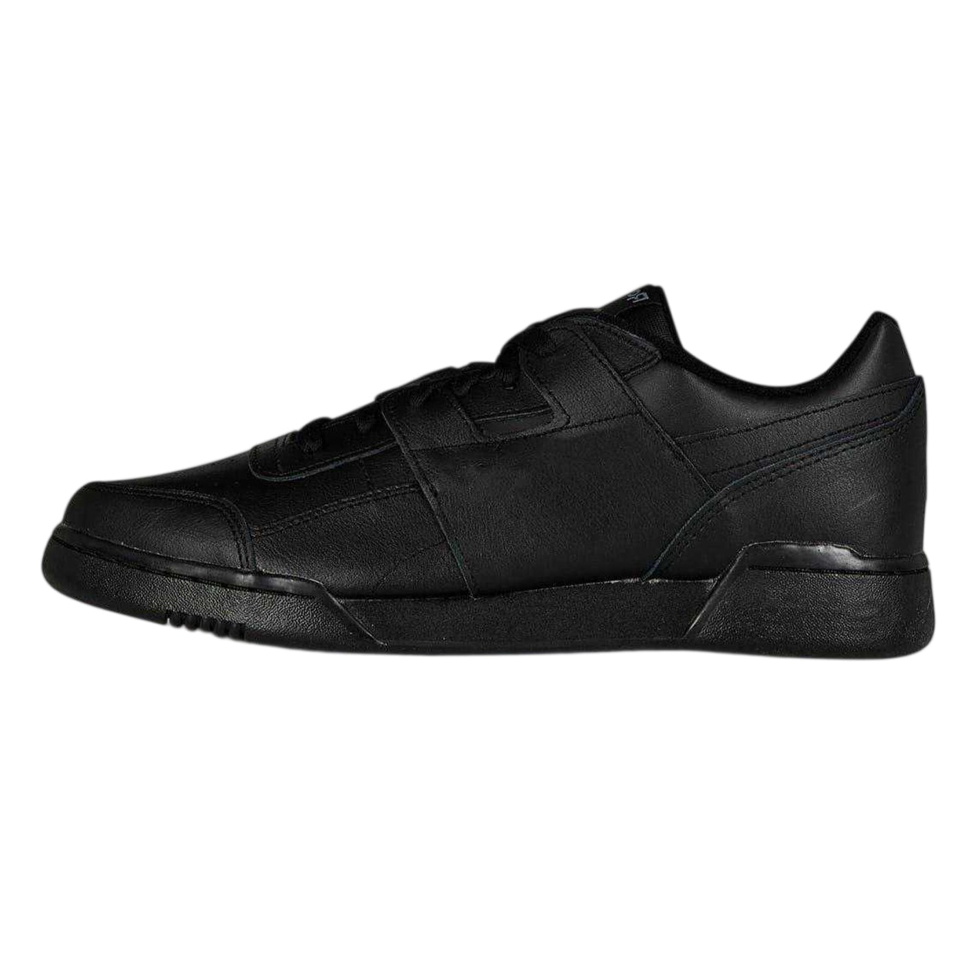 Black - Side - Reebok Mens Workout Plus Leather Trainers
