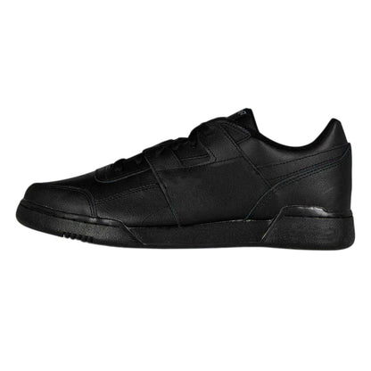 Black - Side - Reebok Mens Workout Plus Leather Trainers