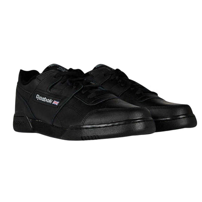 Black - Lifestyle - Reebok Mens Workout Plus Leather Trainers