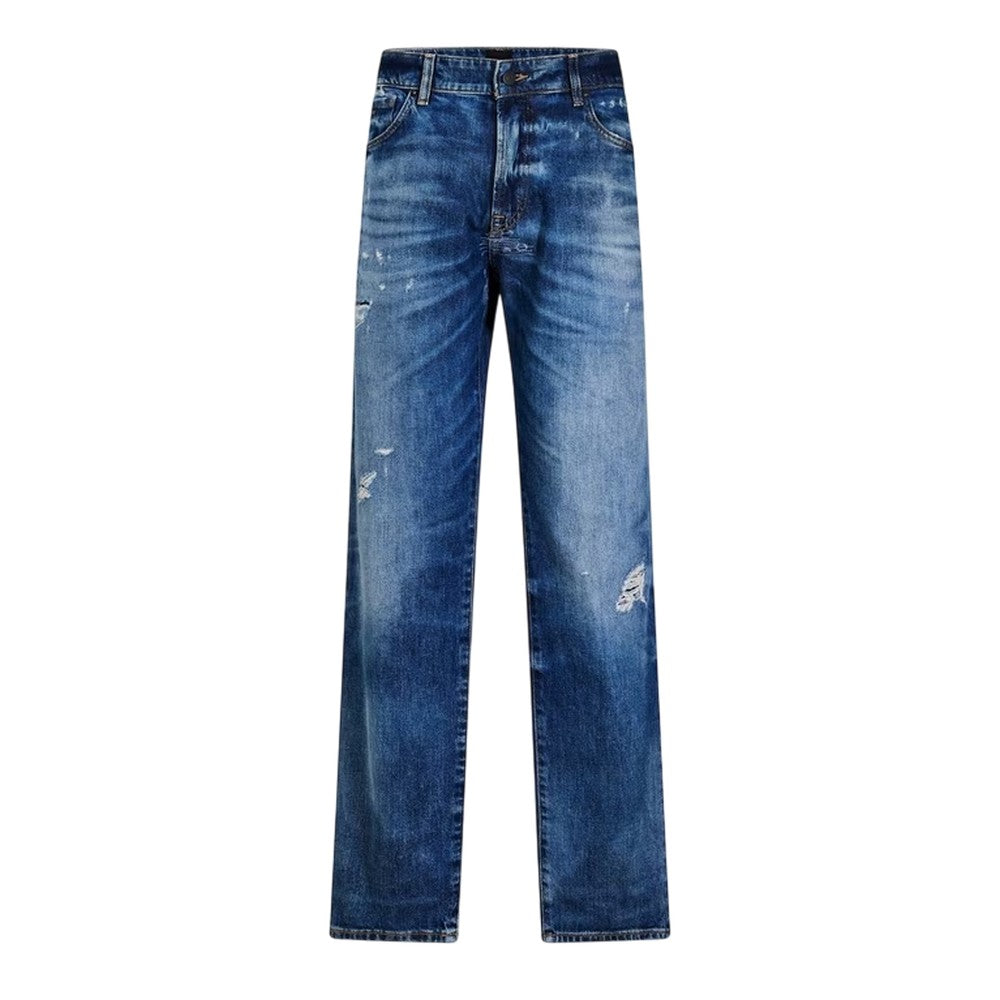Bright Blue - Front - Boss Mens Re.Maine Denim Slim Jeans