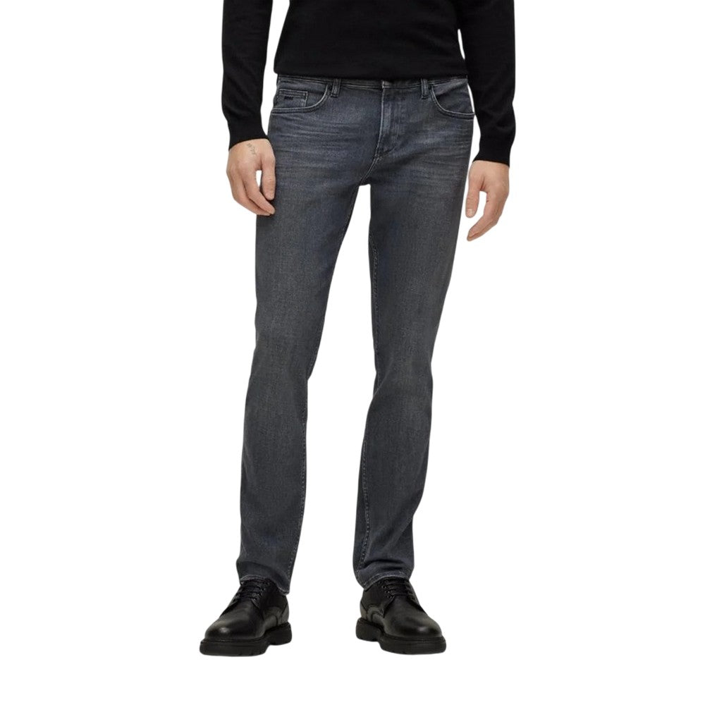 Medium Grey - Side - Boss Mens Delaware Slim Jeans