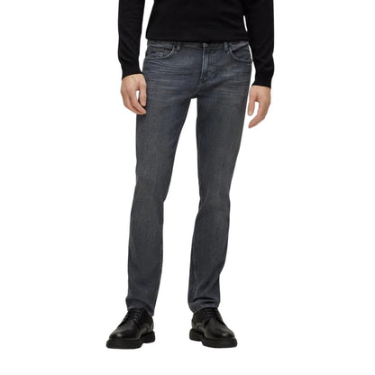 Medium Grey - Side - Boss Mens Delaware Slim Jeans