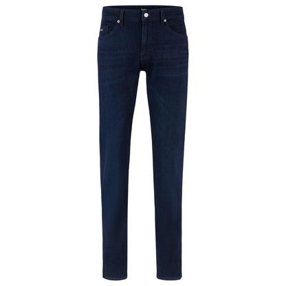 Navy - Front - Boss Mens Delaware Slim Jeans