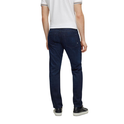 Navy - Back - Boss Mens Delaware Slim Jeans