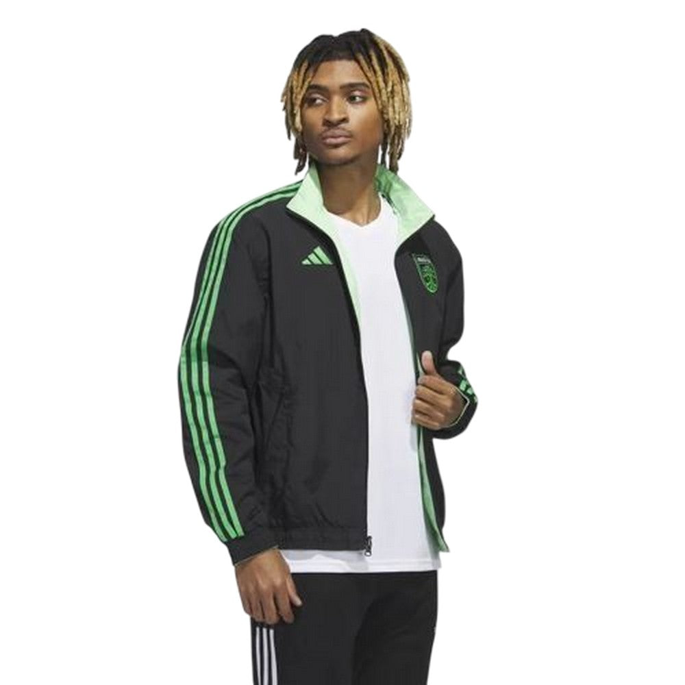 Black - Lifestyle - Austin FC Mens Adidas Reversible Track Jacket