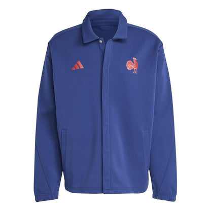 Dark Blue - Front - Adidas Mens 24-25 France FFR Track Jacket