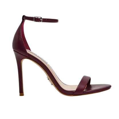 Dark Cherry - Front - Steve Madden Womens-Ladies Tecy Formal Stiletto Heel Sandals