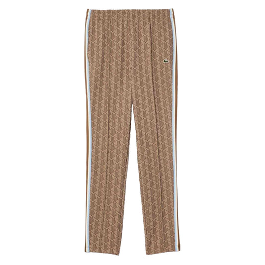 Beige - Front - Lacoste Mens Paris Monogram Jogging Bottoms