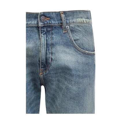 Blue - Side - Diesel Mens 2019 D-Strukt Denim Slim Jeans