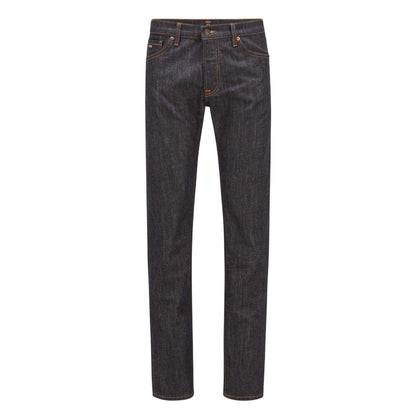 Deep Blue - Front - Boss Mens Maine Denim Regular Jeans