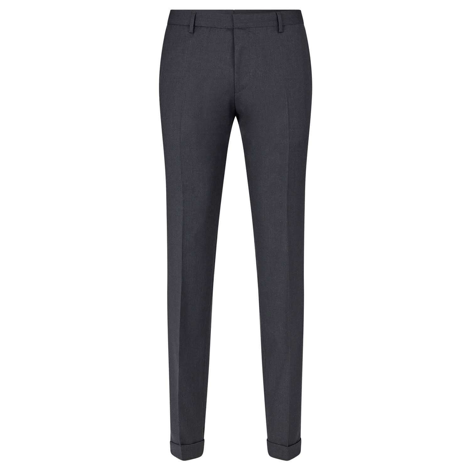 Grey - Front - Boss Mens Wave Cyl Trousers