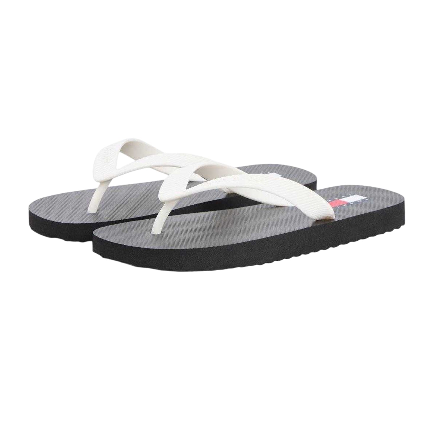 Black-Ecru - Lifestyle - Tommy Jeans Womens-Ladies Logo Flip Flops