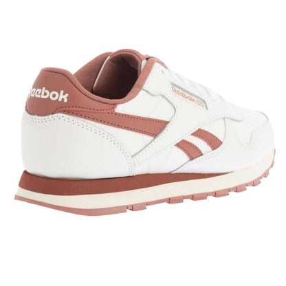 White-Pink - Back - Reebok Childrens-Kids Classic Leather Trainers