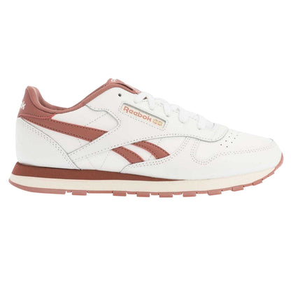 White-Pink - Front - Reebok Childrens-Kids Classic Leather Trainers