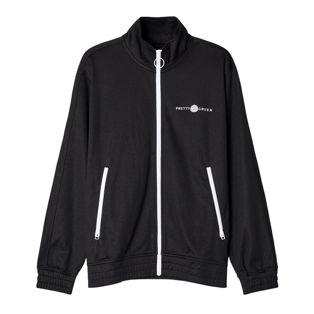 Black - Front - Pretty Green Mens Nimbus Performance Track Top