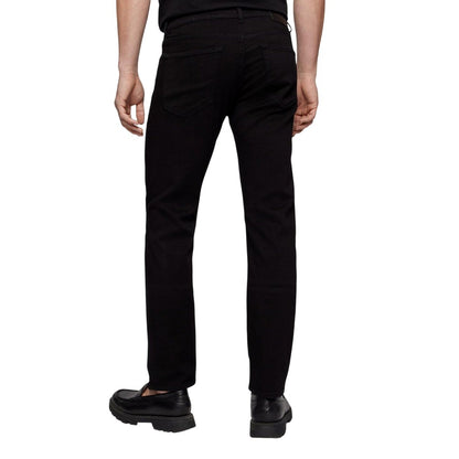 Black - Back - Boss Mens Maine Denim Regular Jeans