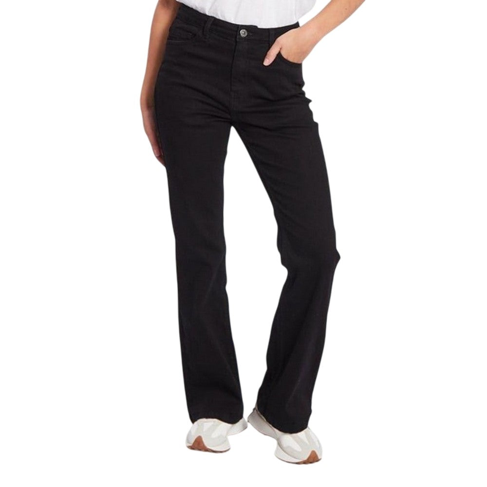 Black - Front - Be You Womens-Ladies Denim Bootcut Jeans
