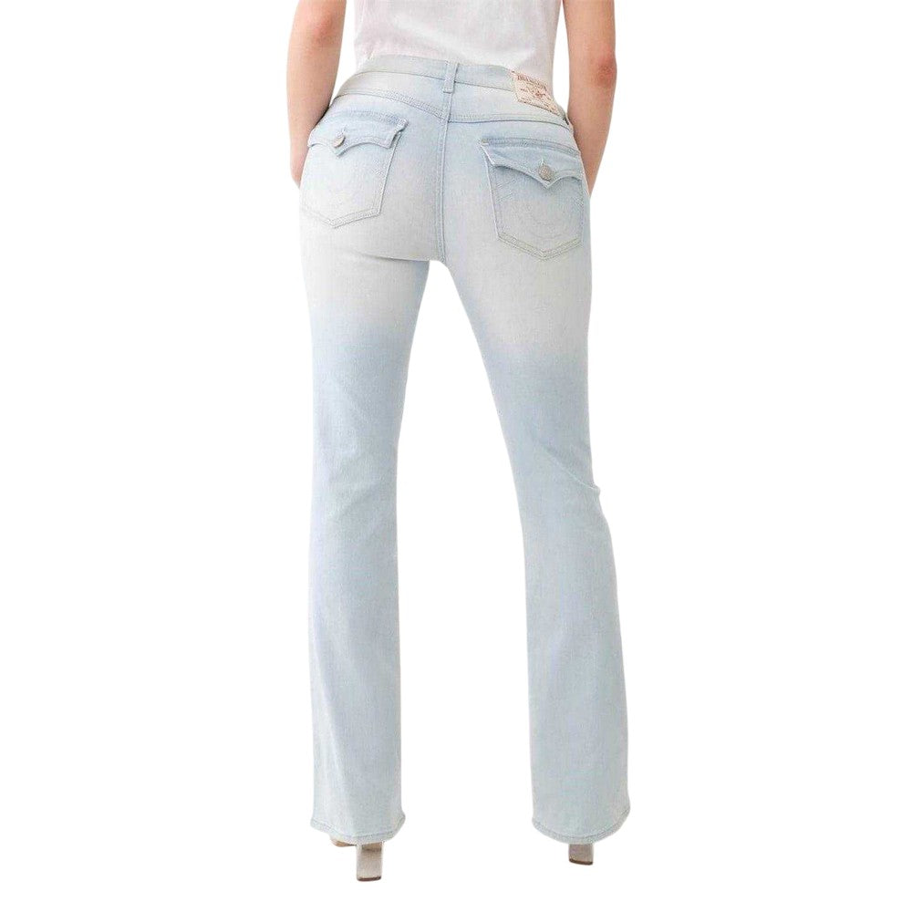 Blue - Back - True Religion Womens-Ladies Denim Bootcut Jeans