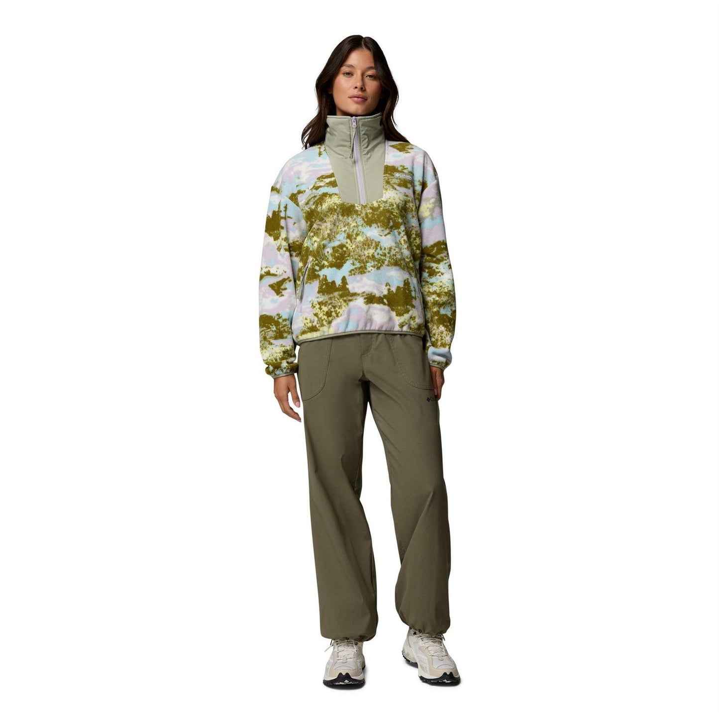 Citron Tint - Side - Columbia Womens-Ladies Sequoia Half Zip Fleece