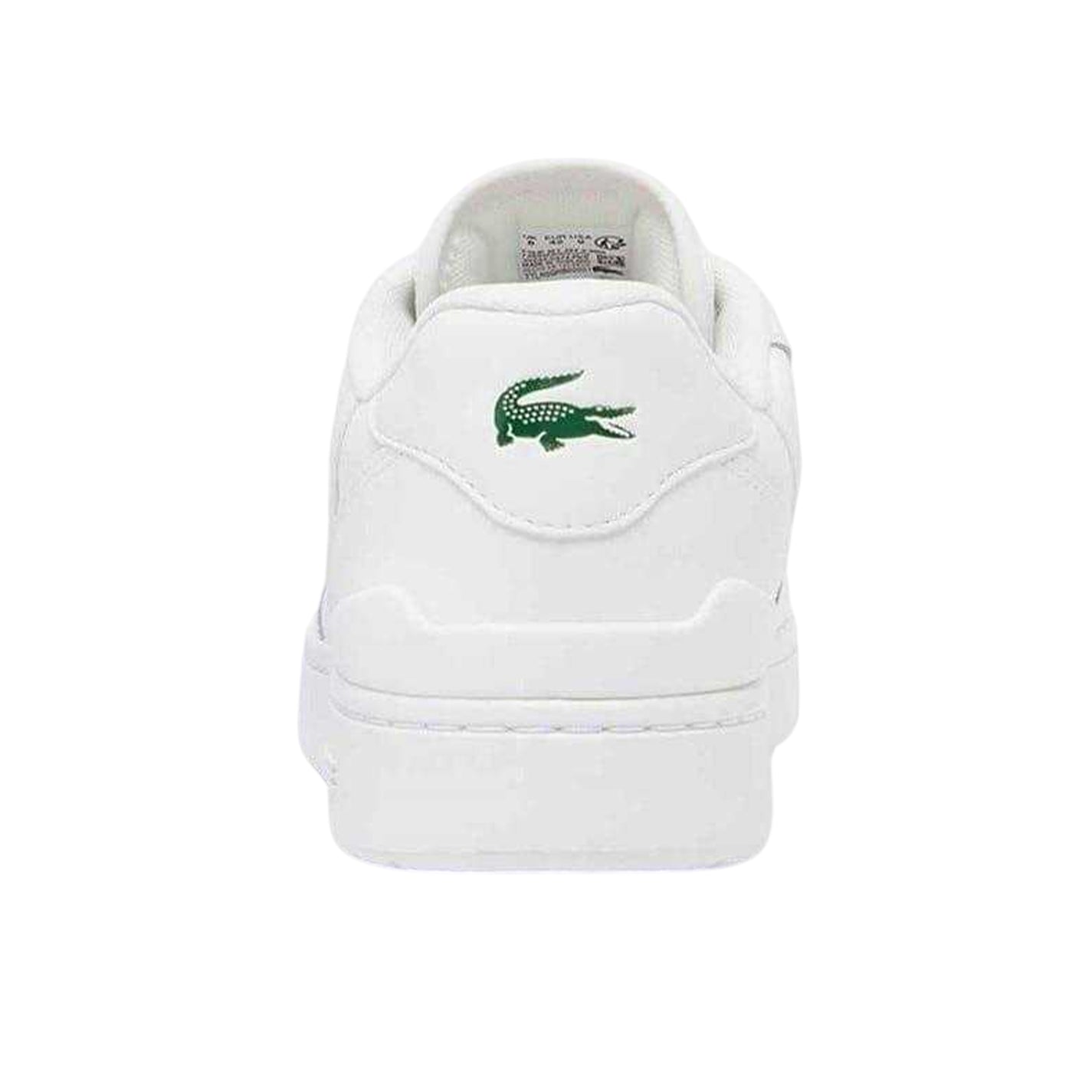 White - Back - Lacoste Mens T-Clip Leather Flat Trainers