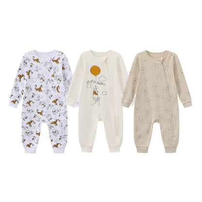 Beige - Front - Winnie the Pooh Baby Cotton Sleepsuit (Pack of 3)