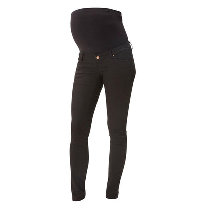 Black - Front - Mamalicious Womens-Ladies Denim Maternity Jeans